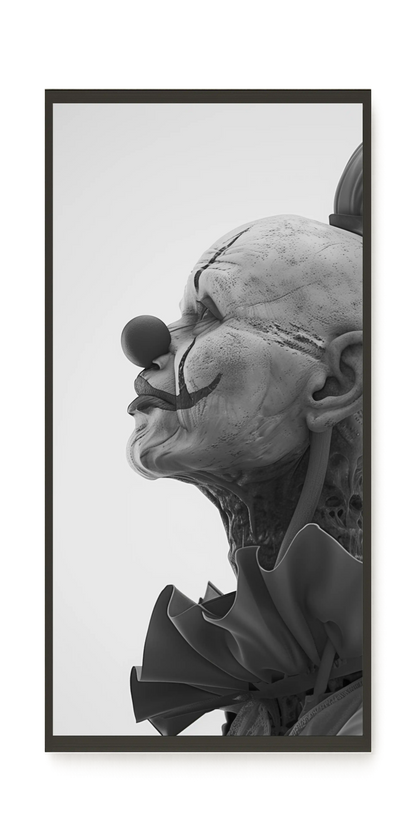 Aged Clown Canvas Wall Art