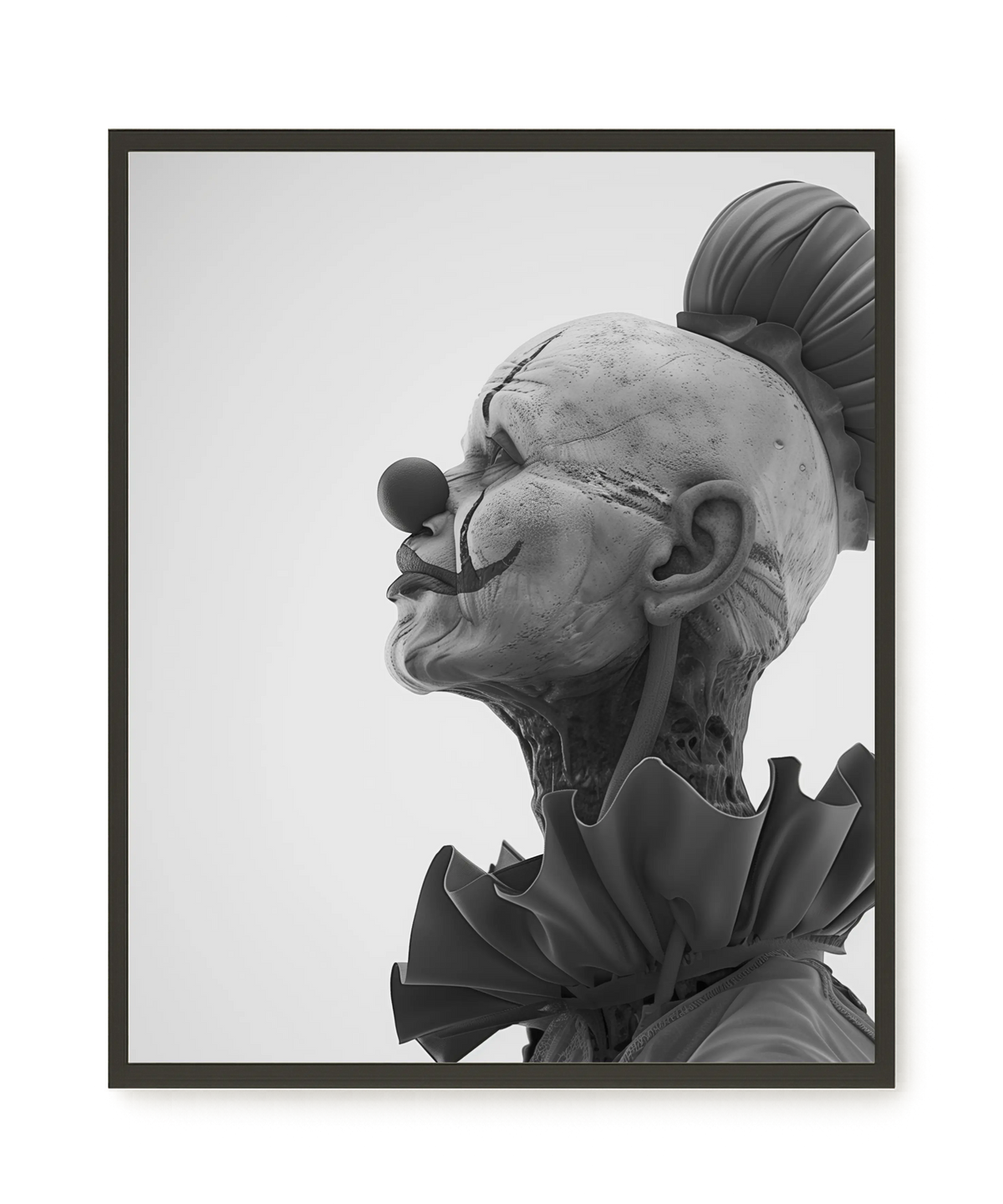Aged Clown Canvas Wall Art