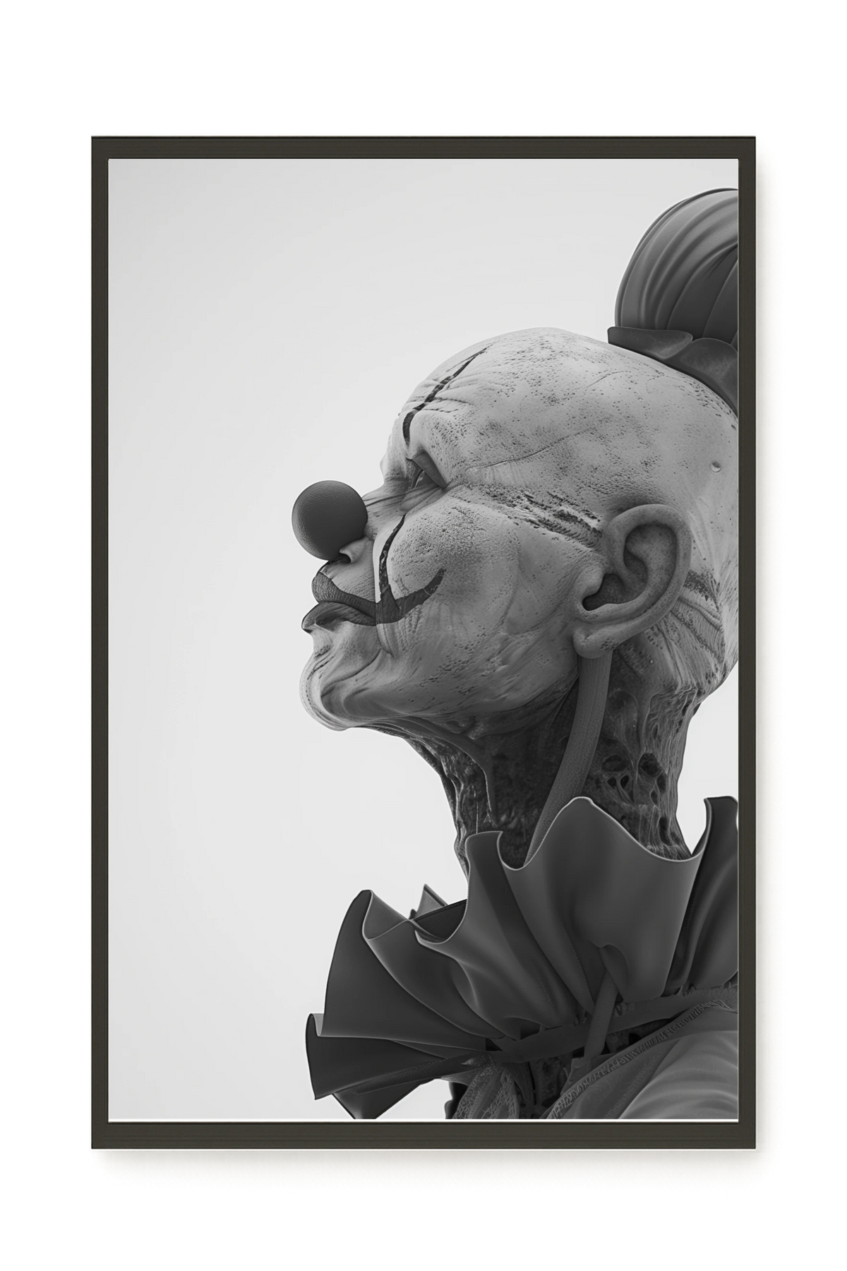 Aged Clown Canvas Wall Art