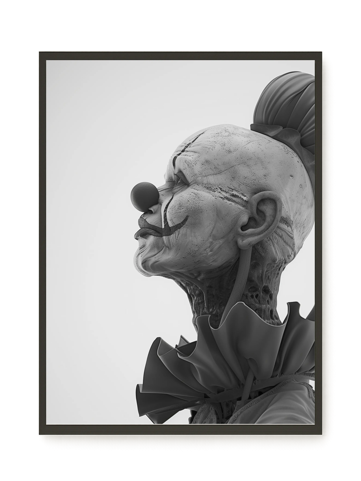 Aged Clown Canvas Wall Art