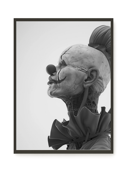 Aged Clown Canvas Wall Art