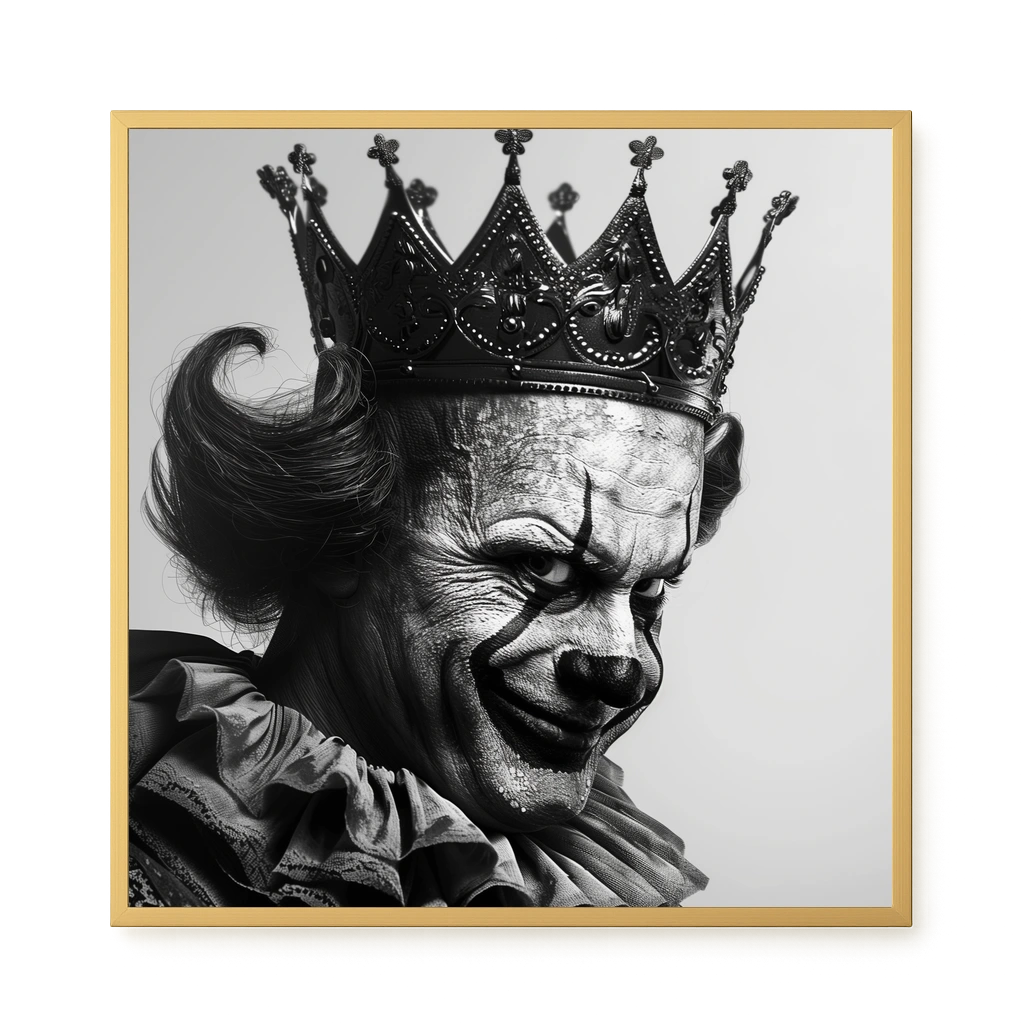 Thoughtful Clown Canvas Wall Art
