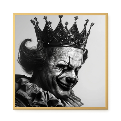 Thoughtful Clown Canvas Wall Art