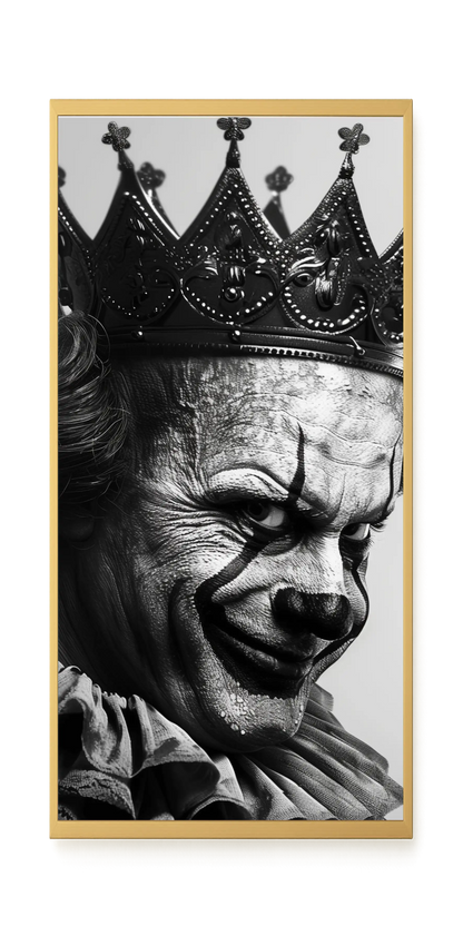 Thoughtful Clown Canvas Wall Art