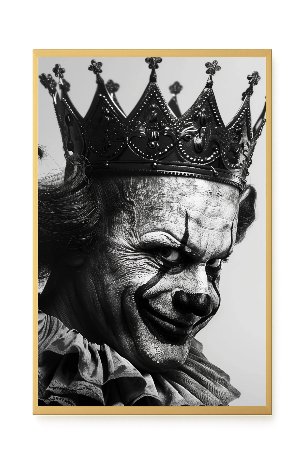 Thoughtful Clown Canvas Wall Art