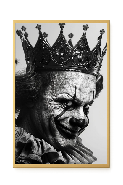 Thoughtful Clown Canvas Wall Art
