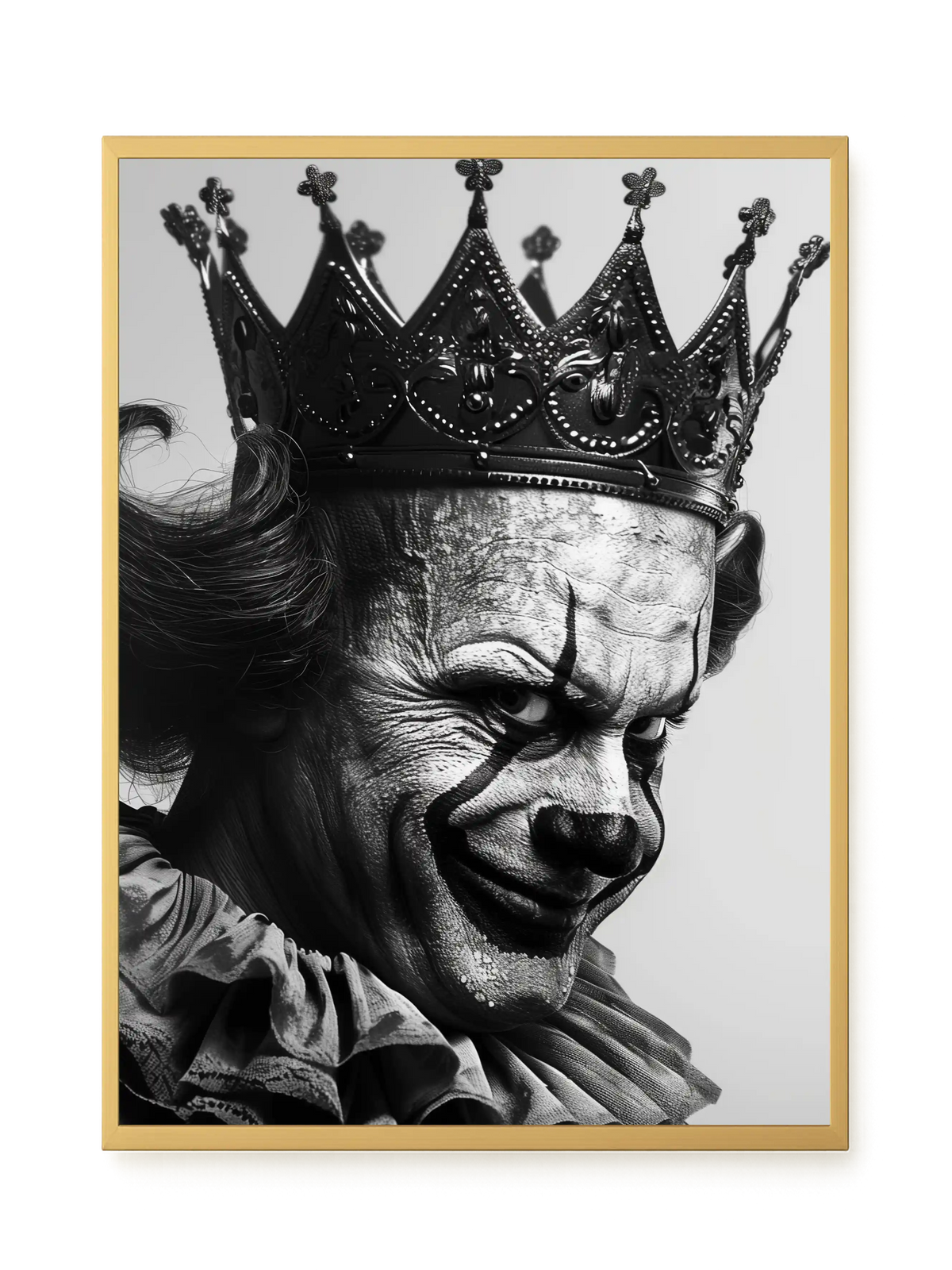 Thoughtful Clown Canvas Wall Art