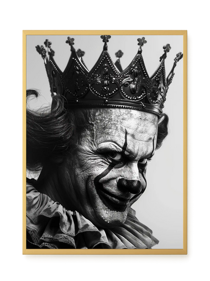 Thoughtful Clown Canvas Wall Art