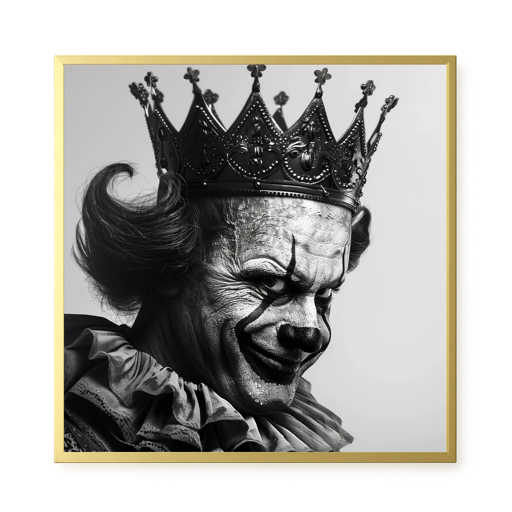 Thoughtful Clown Canvas Wall Art