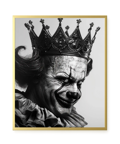 Thoughtful Clown Canvas Wall Art