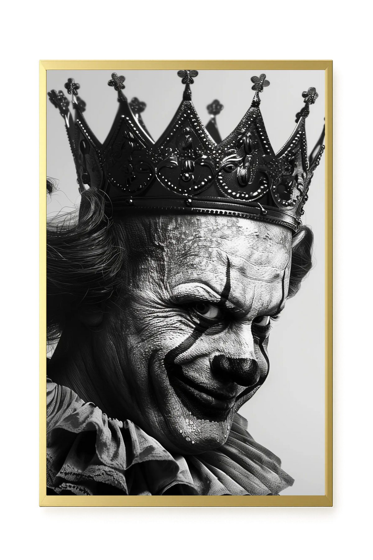 Thoughtful Clown Canvas Wall Art