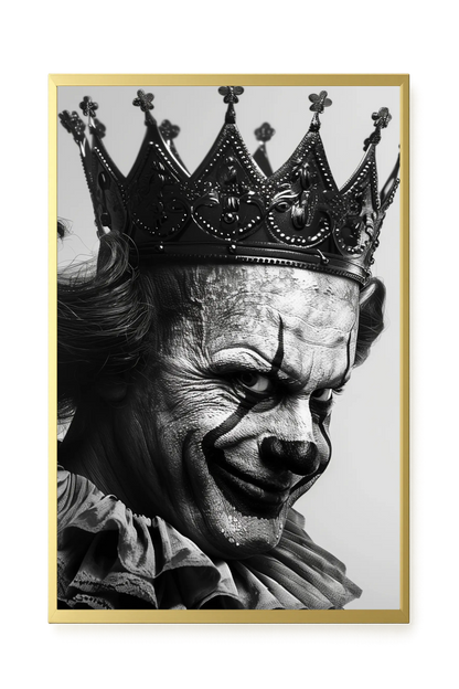 Thoughtful Clown Canvas Wall Art