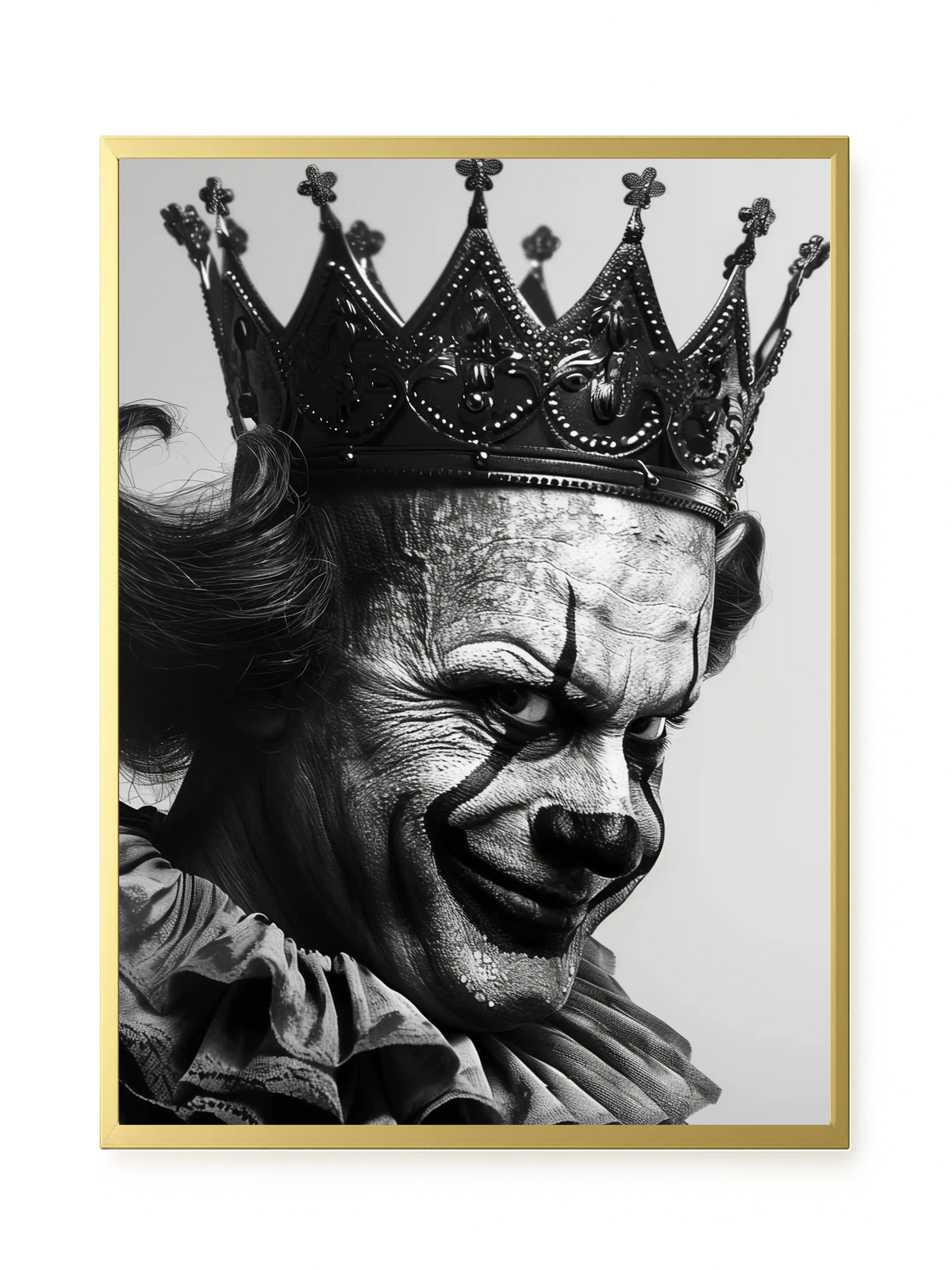 Thoughtful Clown Canvas Wall Art
