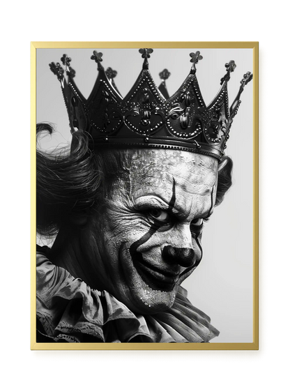 Thoughtful Clown Canvas Wall Art