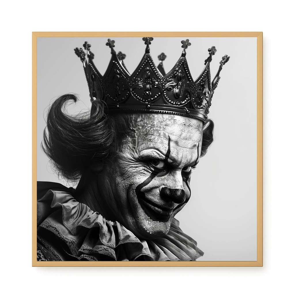 Thoughtful Clown Canvas Wall Art