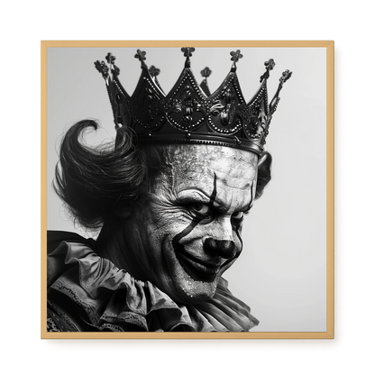 Thoughtful Clown Canvas Wall Art