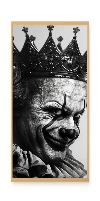 Thoughtful Clown Canvas Wall Art