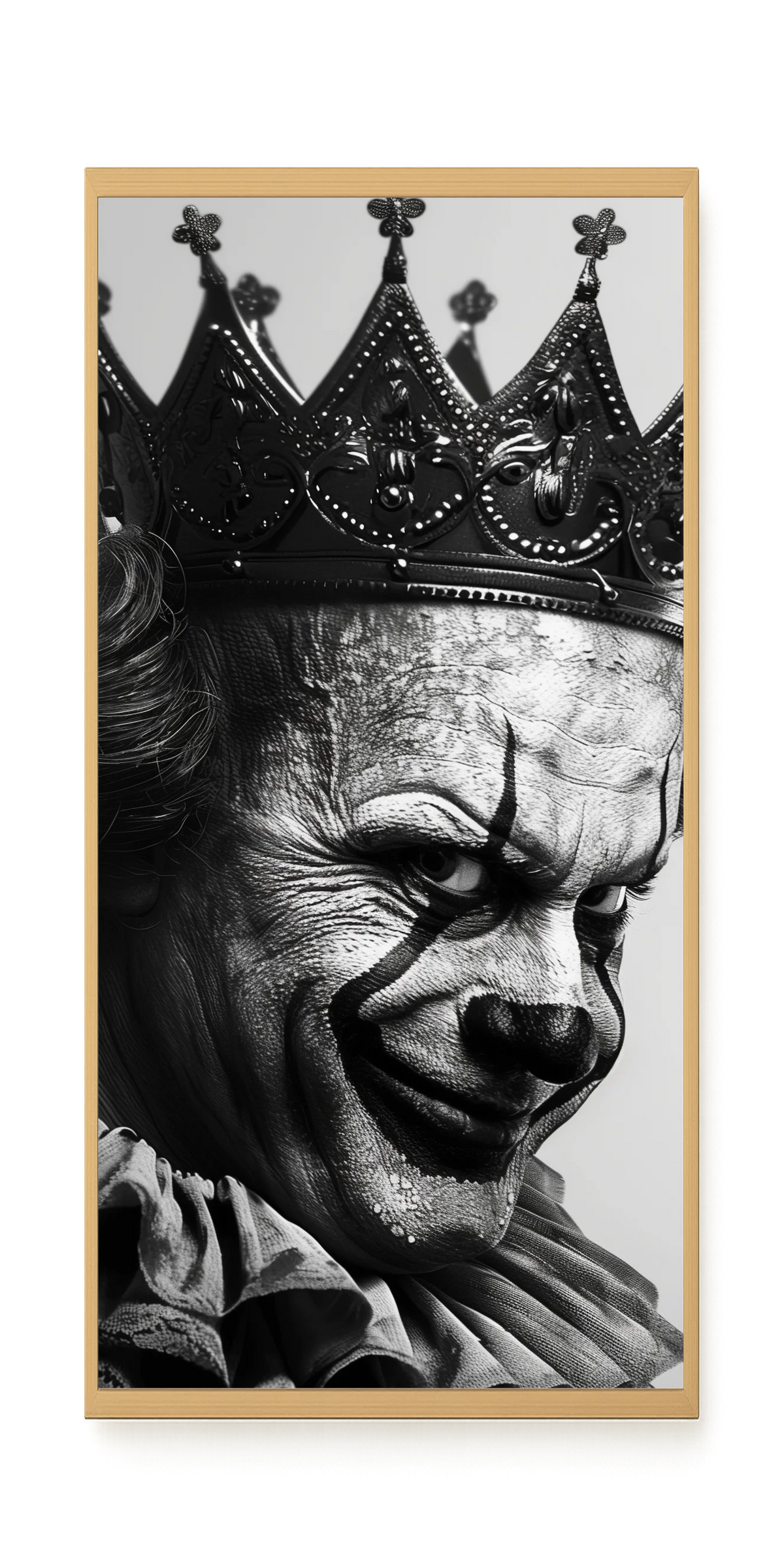 Thoughtful Clown Canvas Wall Art