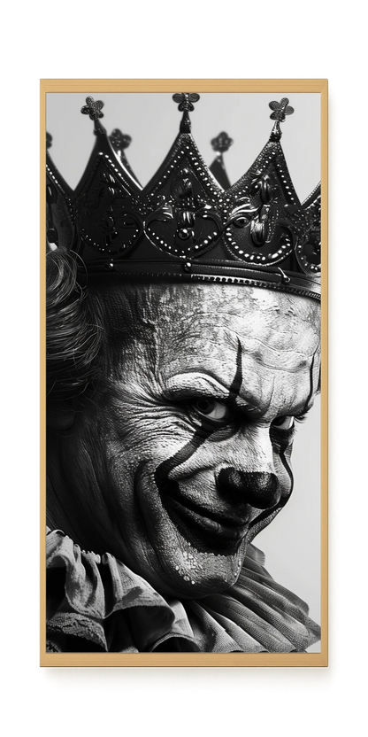 Thoughtful Clown Canvas Wall Art