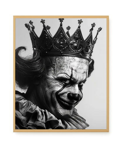 Thoughtful Clown Canvas Wall Art