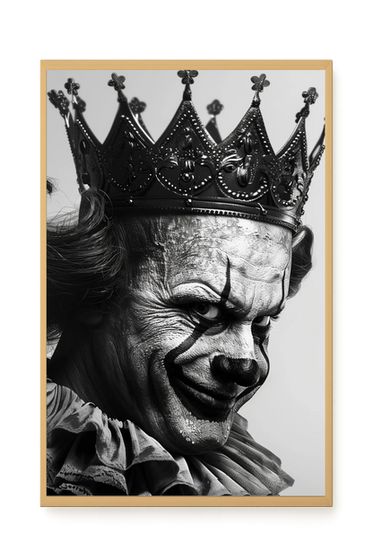 Thoughtful Clown Canvas Wall Art
