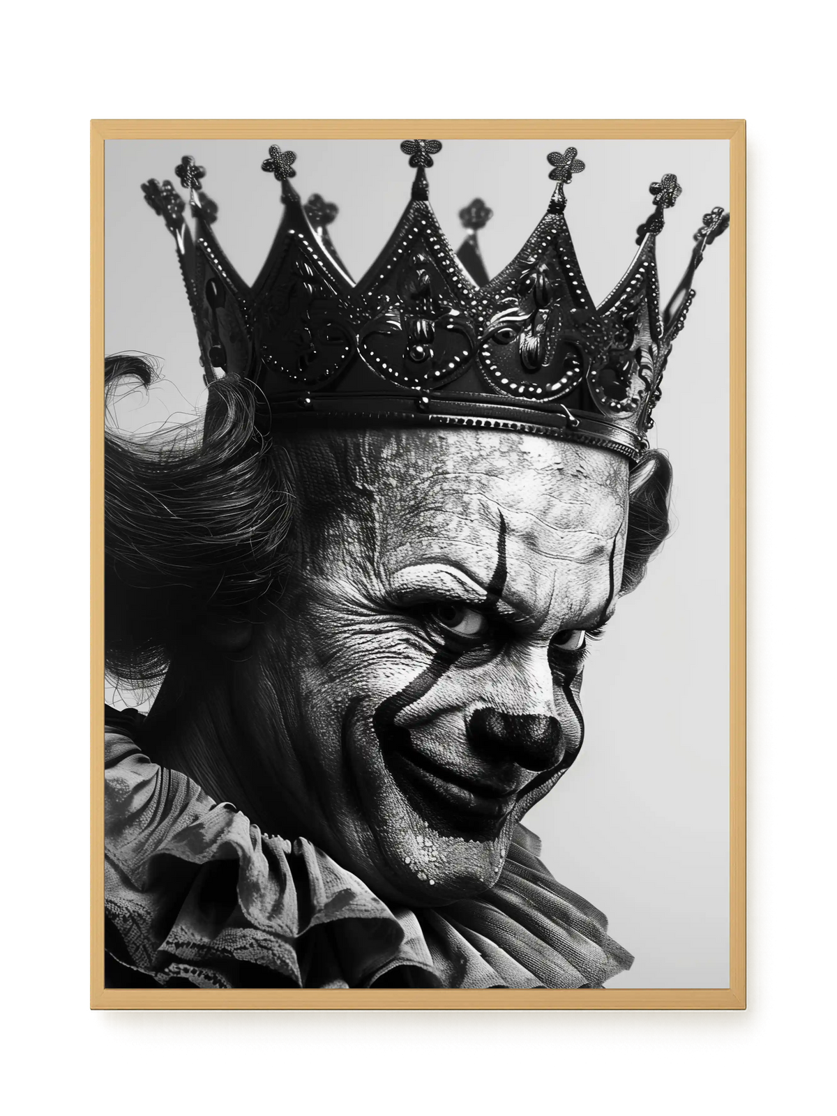 Thoughtful Clown Canvas Wall Art