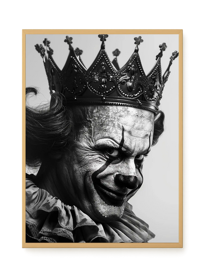 Thoughtful Clown Canvas Wall Art