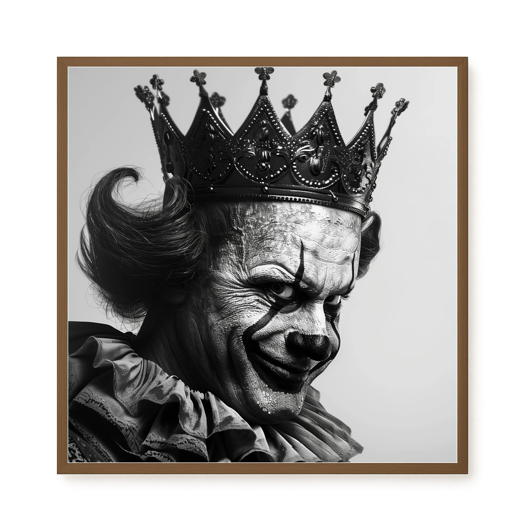 Thoughtful Clown Canvas Wall Art