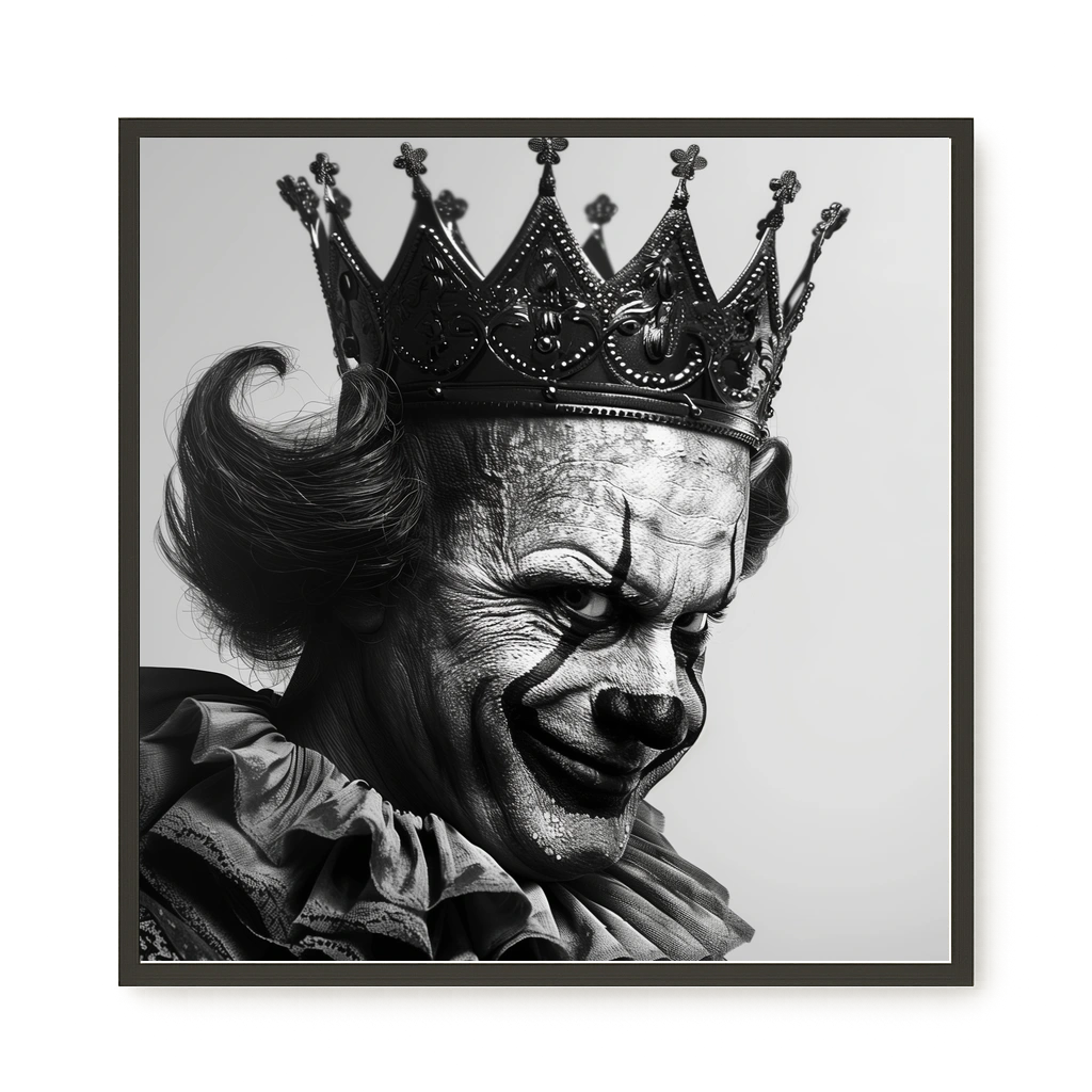 Thoughtful Clown Canvas Wall Art