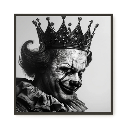 Thoughtful Clown Canvas Wall Art