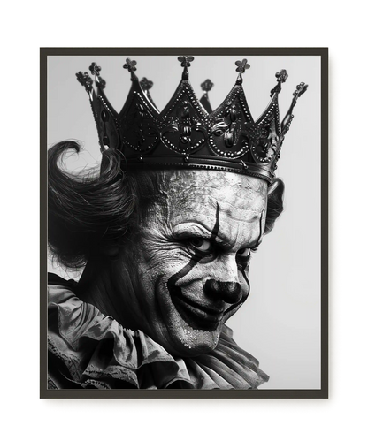 Thoughtful Clown Canvas Wall Art