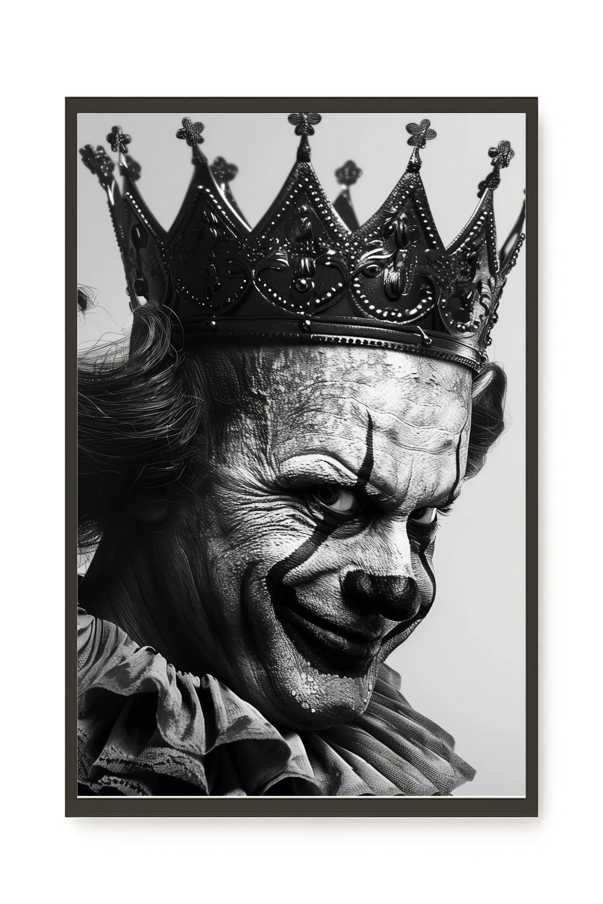 Thoughtful Clown Canvas Wall Art