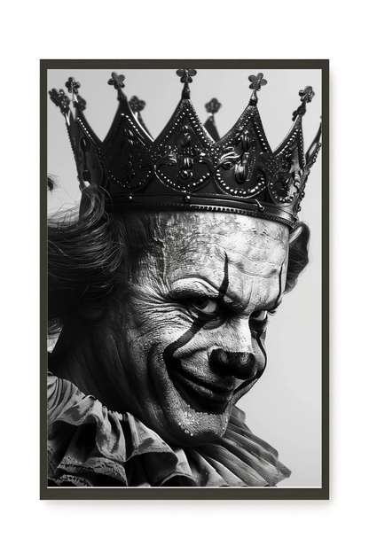 Thoughtful Clown Canvas Wall Art