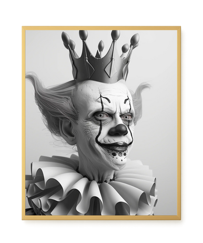 Crowned Clown Canvas Print