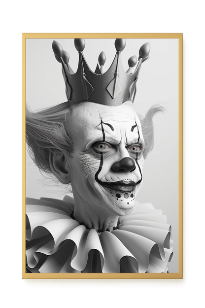Crowned Clown Canvas Print