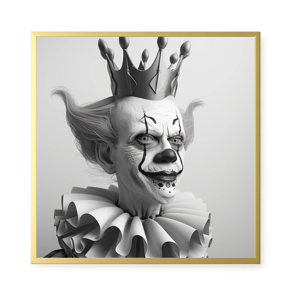 Crowned Clown Canvas Print