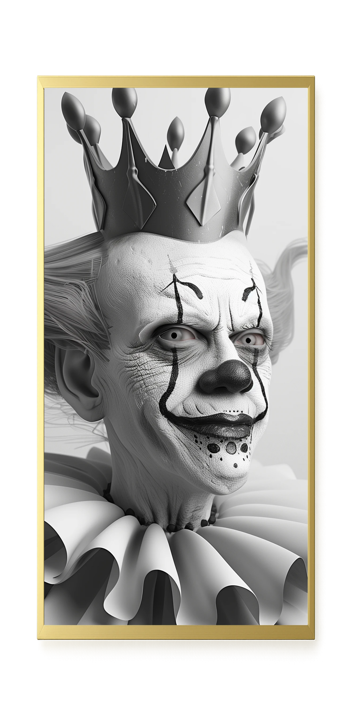Crowned Clown Canvas Print