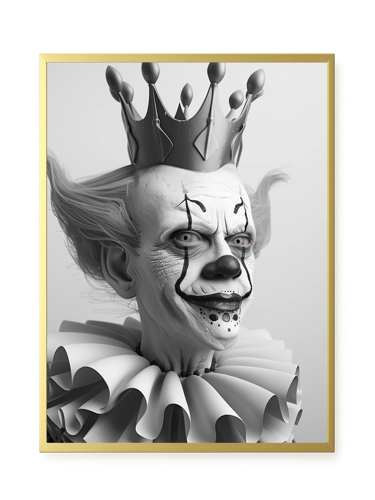 Crowned Clown Canvas Print