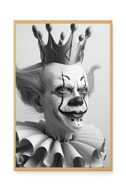 Crowned Clown Canvas Print