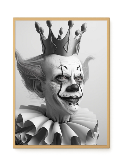 Crowned Clown Canvas Print