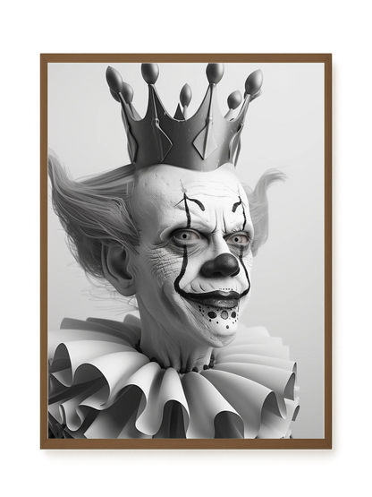 Crowned Clown Canvas Print