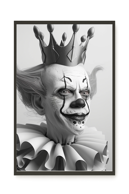 Crowned Clown Canvas Print