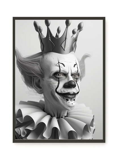 Crowned Clown Canvas Print