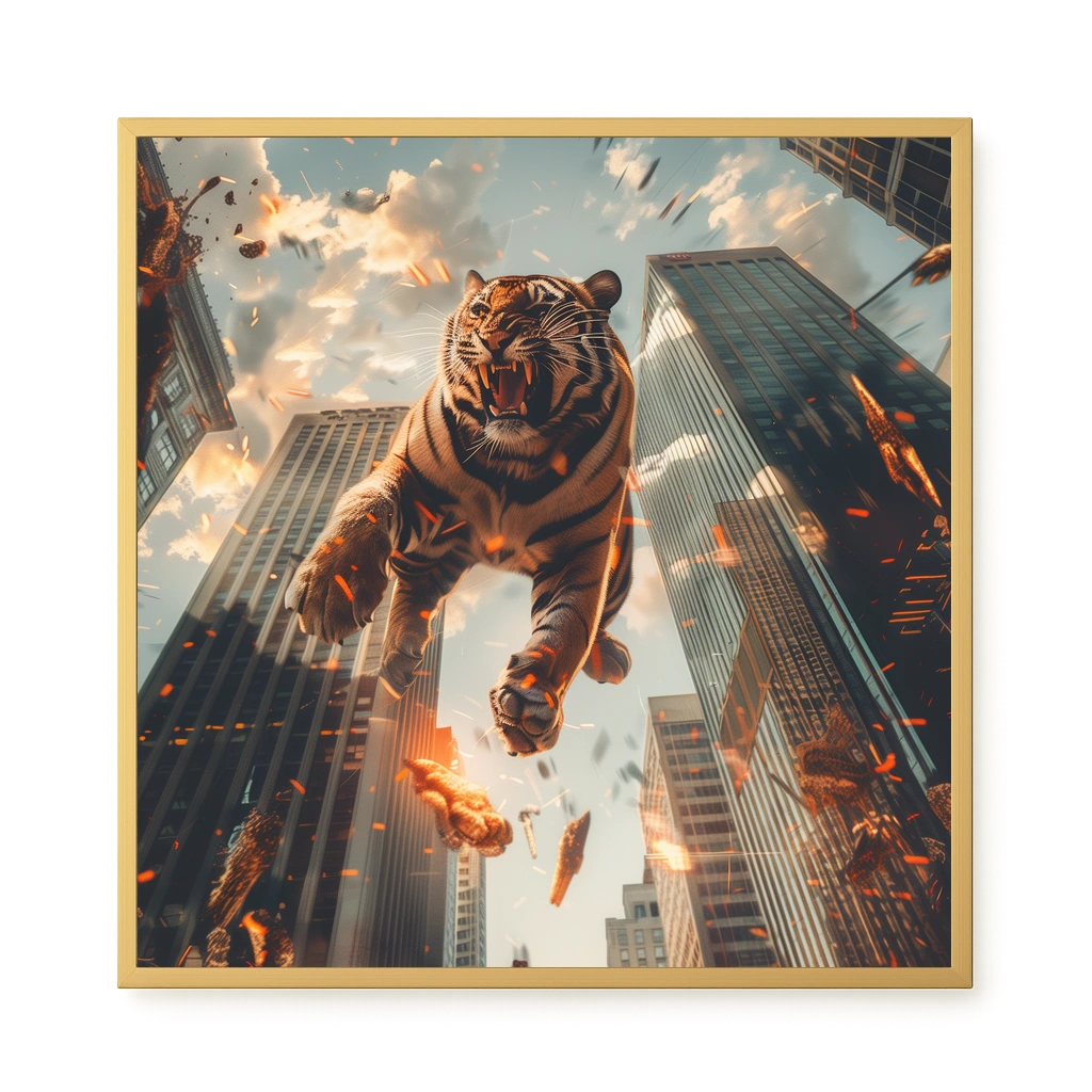 Roaring Tiger Canvas Wall Art