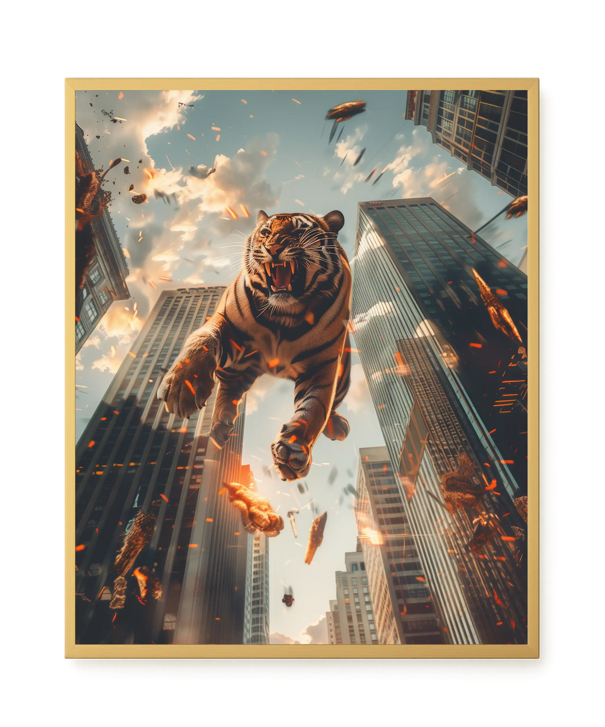 Roaring Tiger Canvas Wall Art