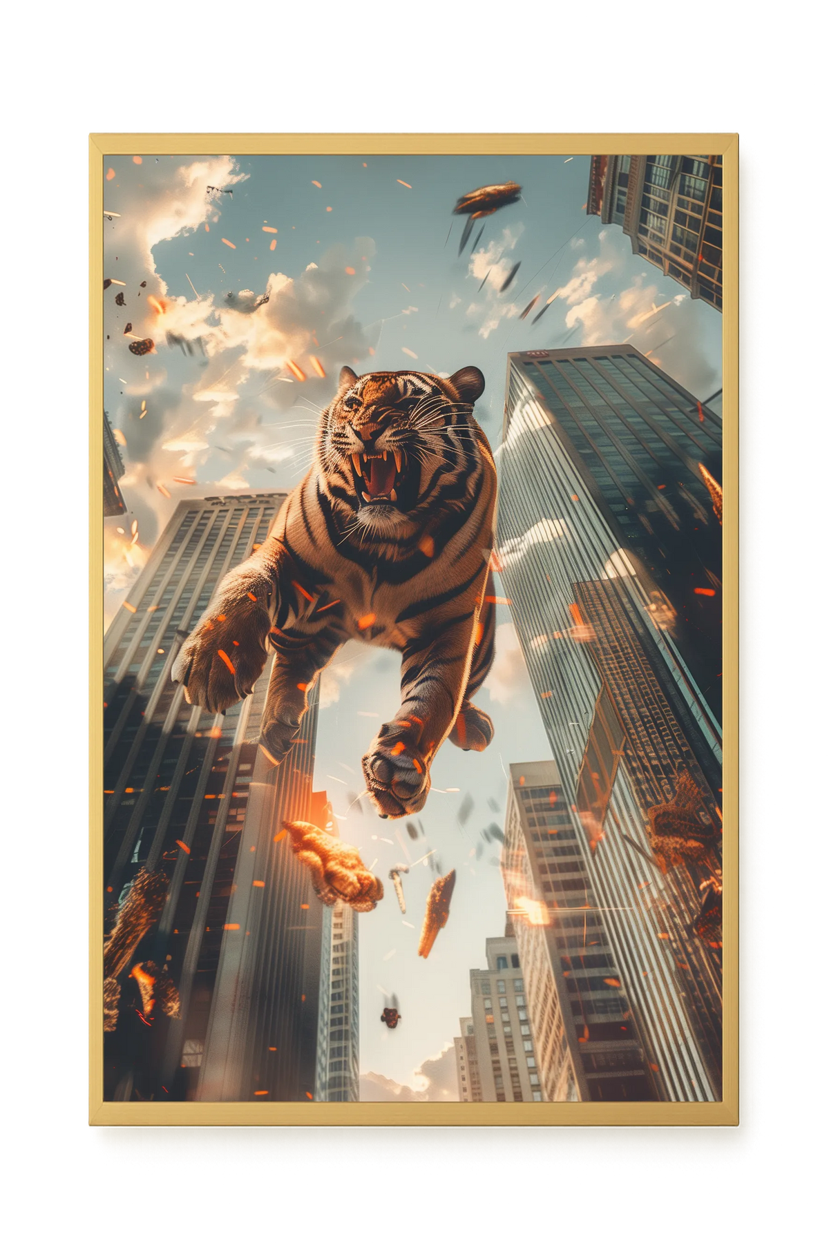 Roaring Tiger Canvas Wall Art