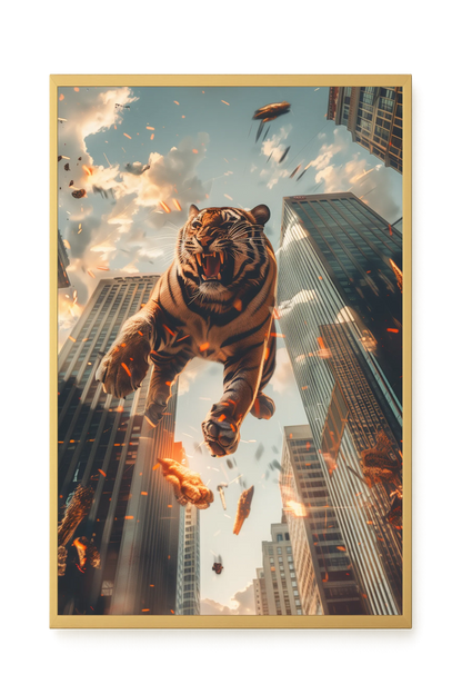 Roaring Tiger Canvas Wall Art
