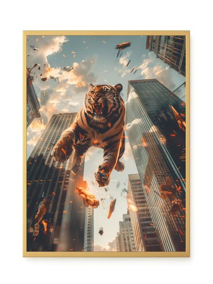 Roaring Tiger Canvas Wall Art