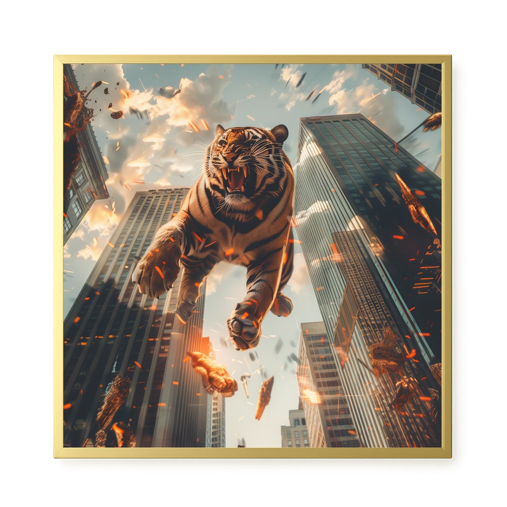 Roaring Tiger Canvas Wall Art