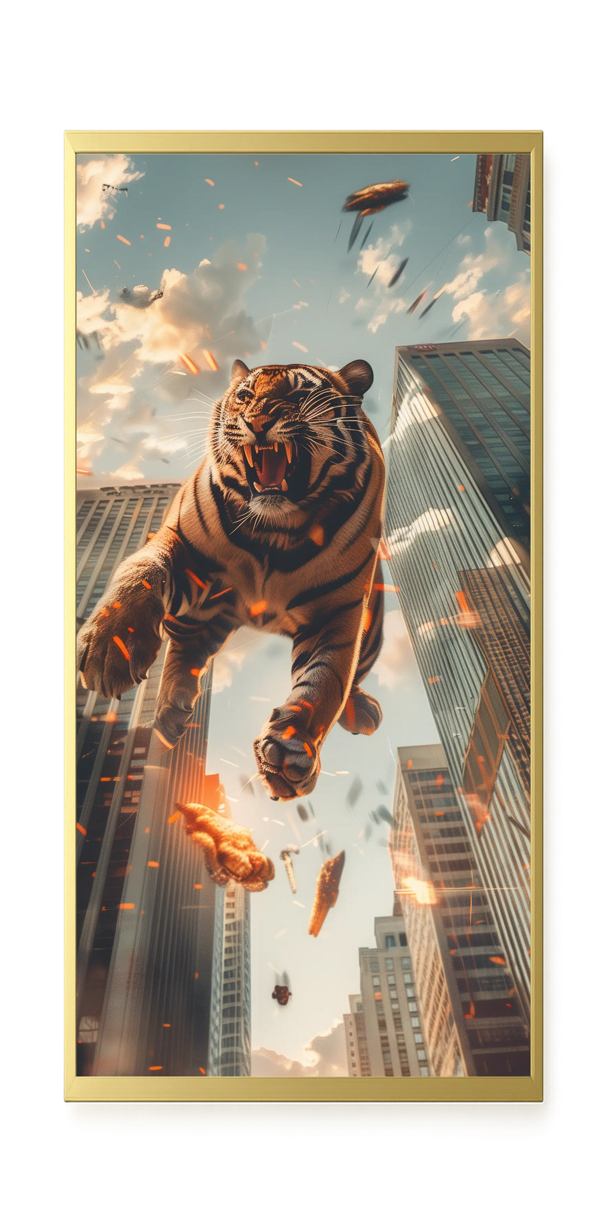 Roaring Tiger Canvas Wall Art